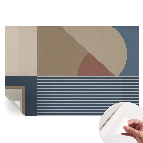 Fototapet modern pentru sufragerie cu model geometric armonios