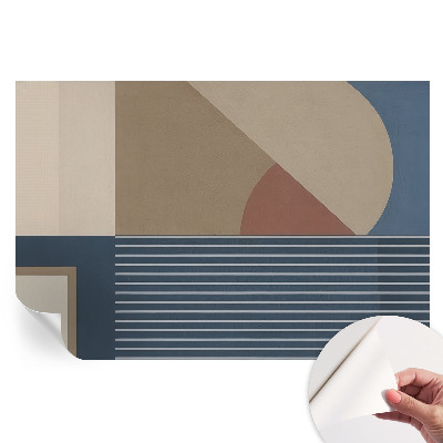 Fototapet modern pentru sufragerie cu model geometric armonios