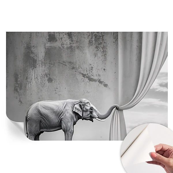 Tapet fotografic autoadeziv cu elefant suprarealist
