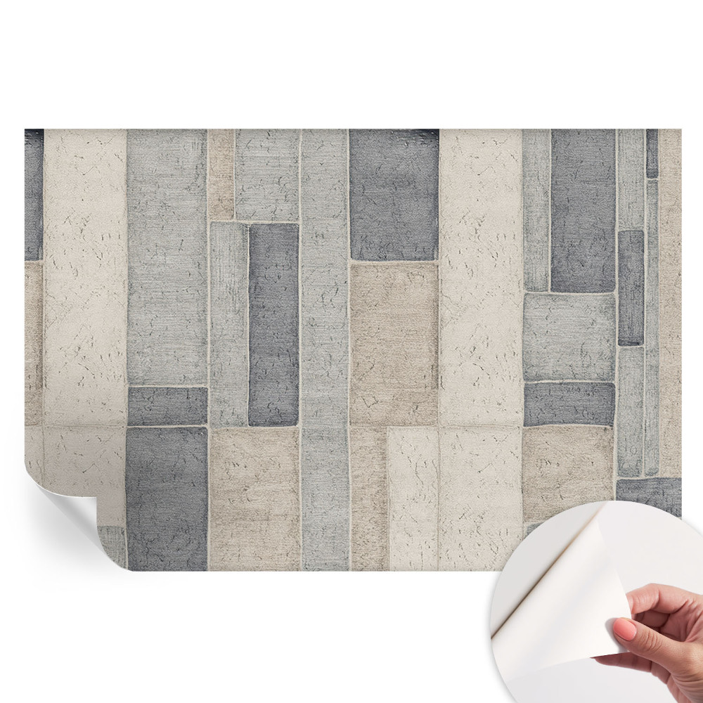 Fototapet autoadeziv pentru dormitor cu model mozaic geometric