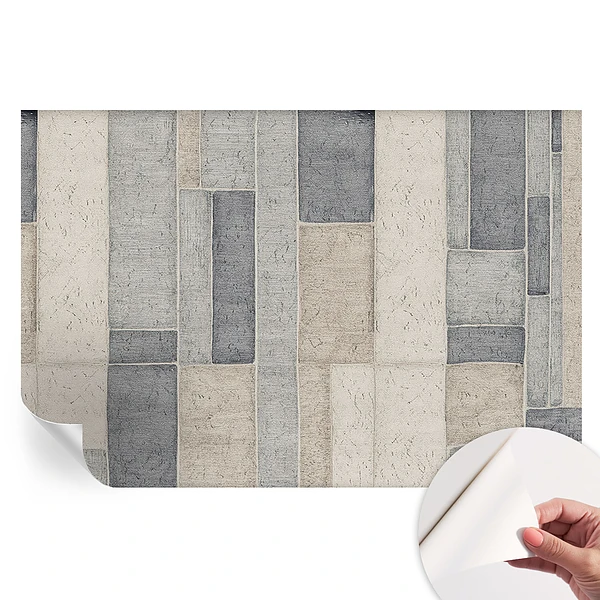 Fototapet autoadeziv pentru dormitor cu model mozaic geometric