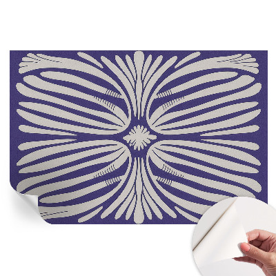 Fototapet modern pentru sufragerie cu model floral Simetrie