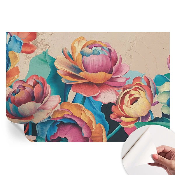 Fototapet modern pentru sufragerie Armonie florală