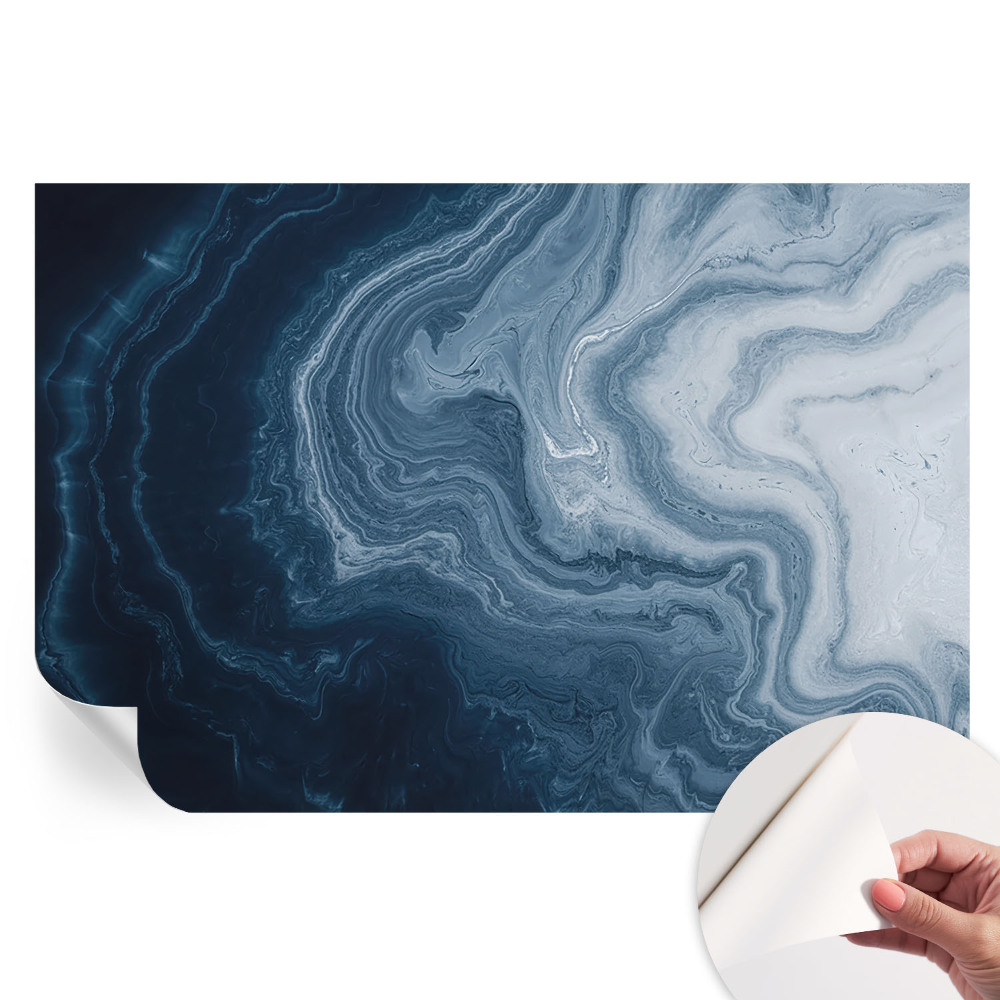 Fototapet autoadeziv pentru dormitor Valuri albastre