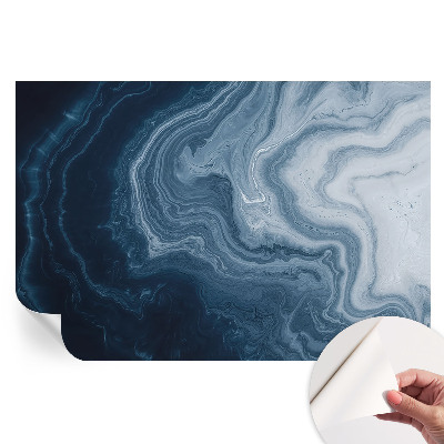 Fototapet autoadeziv pentru dormitor Valuri albastre