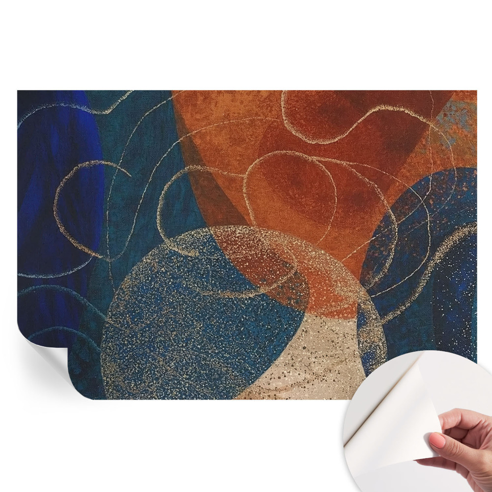 Tapet autoadeziv pentru camera de zi Forme colorate