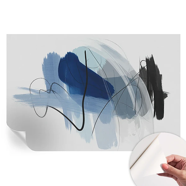 Fototapet modern pentru sufragerie cu abstracțiuni colorate