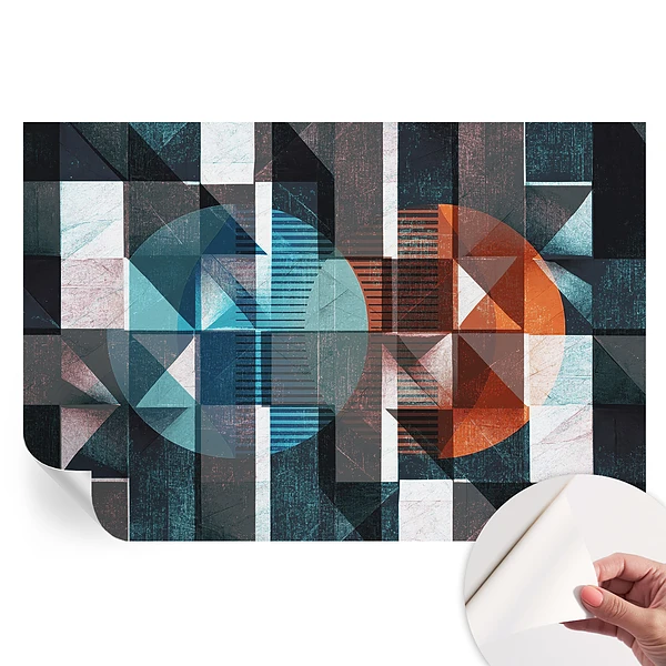 Fototapet autoadeziv cu forme abstracte