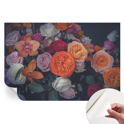 Fototapet autoadeziv pentru dormitor Buchet colorat