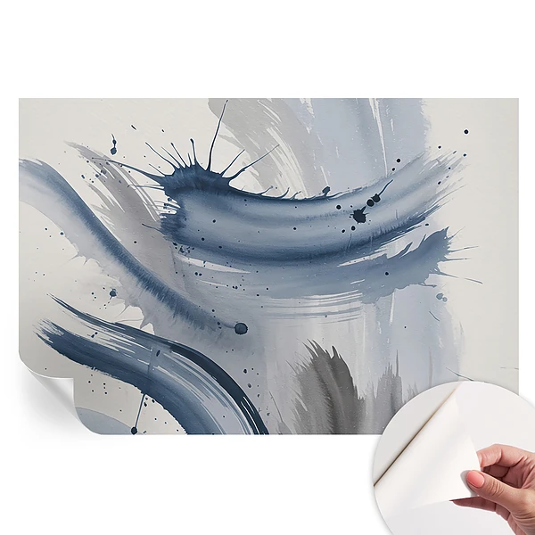 Tapet fotografic autoadeziv cu tușe artistice