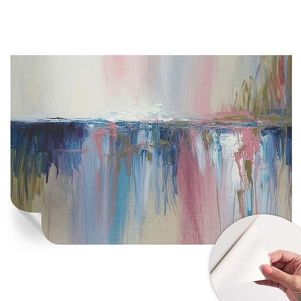 Tapet autoadeziv pentru camera de zi cu model abstract colorat