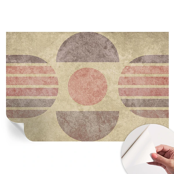 Fototapet modern pentru sufragerie cu forme geometrice