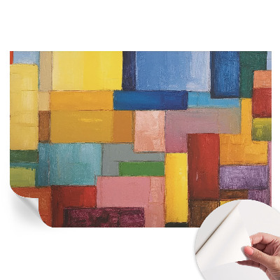 Fototapet modern pentru sufragerie Dreptunghiuri colorate