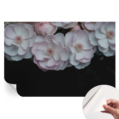 Fototapet modern pentru sufragerie cu design floral un buchet delicat