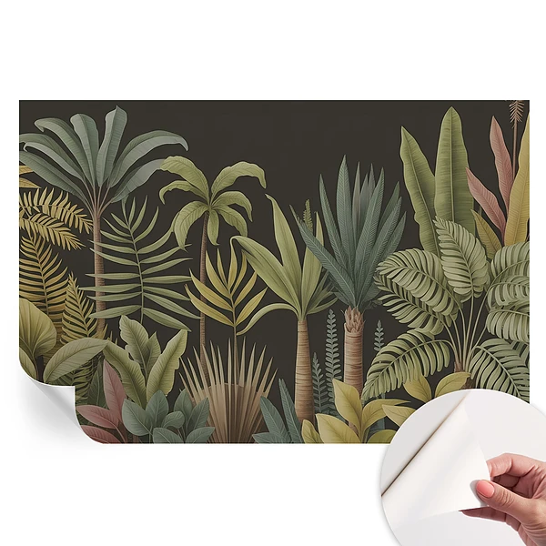 Fototapet autoadeziv cu model de junglă tropicală