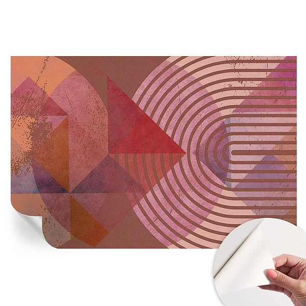 Fototapet autoadeziv pentru dormitor cu forme abstracte