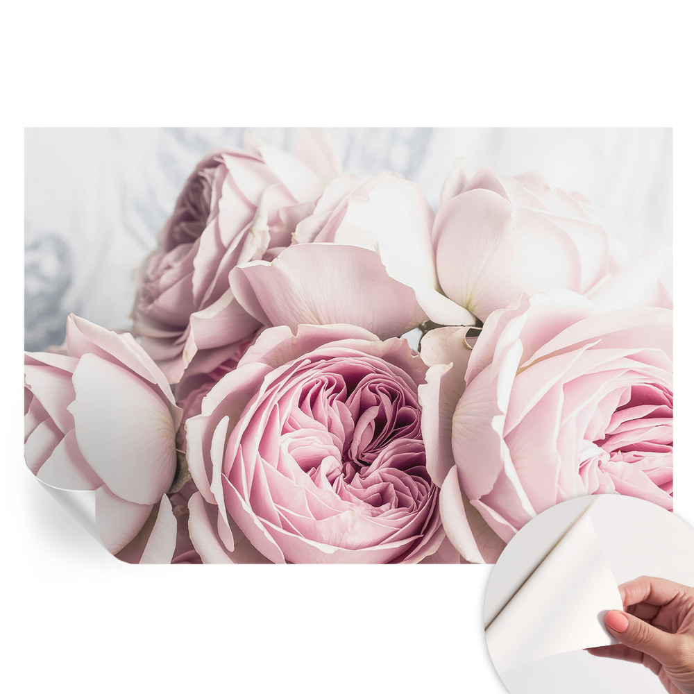 Fototapet modern pentru sufragerie Trandafiri roz