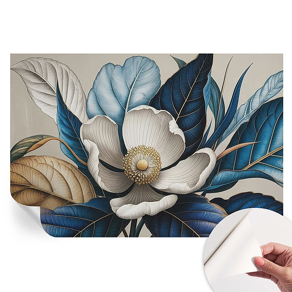 Fototapet modern pentru sufragerie cu model floral elegant