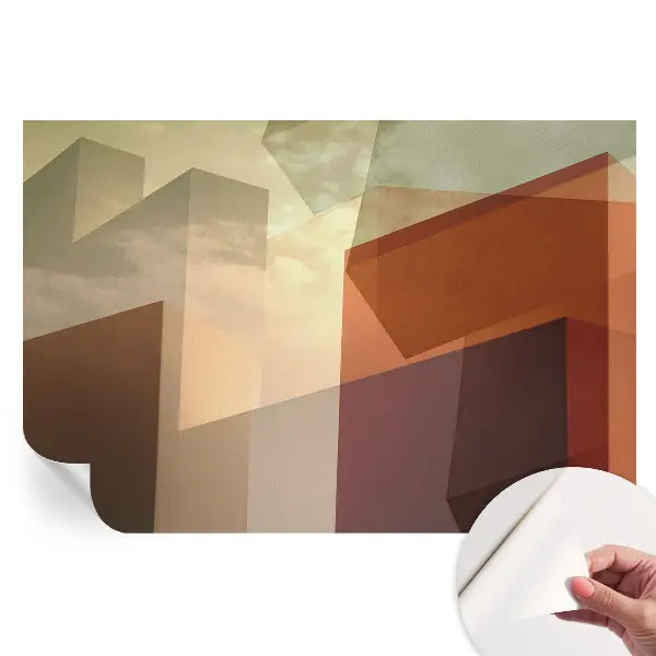 Tapet fotografic autoadeziv cu forme abstracte