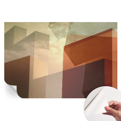 Tapet fotografic autoadeziv cu forme abstracte