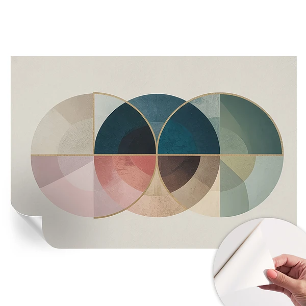 Fototapet modern pentru sufragerie cu model geometric elegant