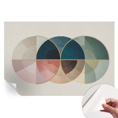 Fototapet modern pentru sufragerie cu model geometric elegant