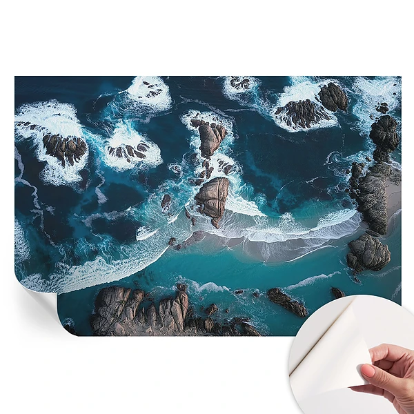 Fototapet autoadeziv pentru dormitor cu model Valurile oceanului