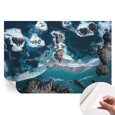 Fototapet autoadeziv pentru dormitor cu model Valurile oceanului