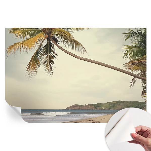 Fototapet modern cu peisaj tropical pentru sufragerie