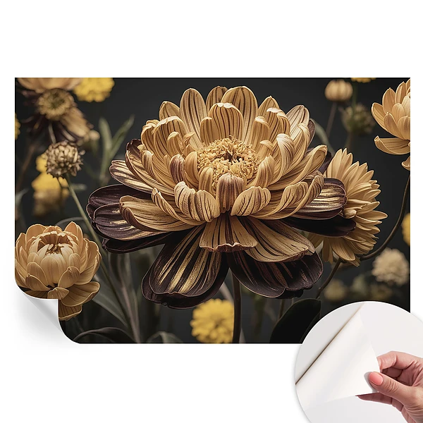 Fototapet autoadeziv pentru dormitor Eleganță florală
