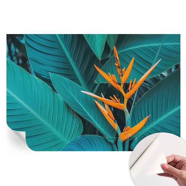 Fototapet modern pentru sufragerie cu model floral
