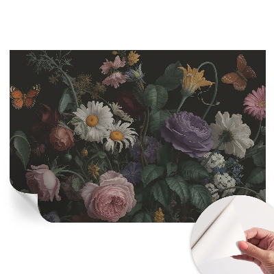 Fototapet autoadeziv pentru dormitor Eleganță florală