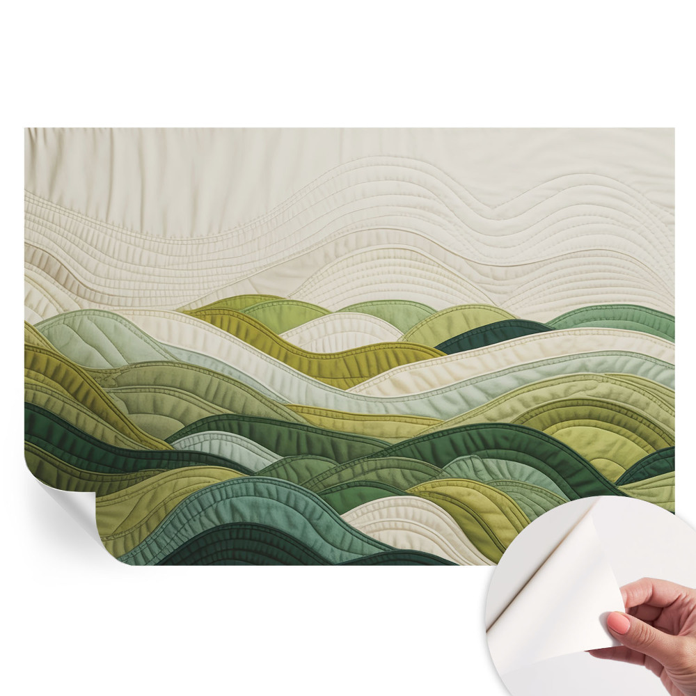 Fototapet autoadeziv din material textil cu peisaj cu dealuri