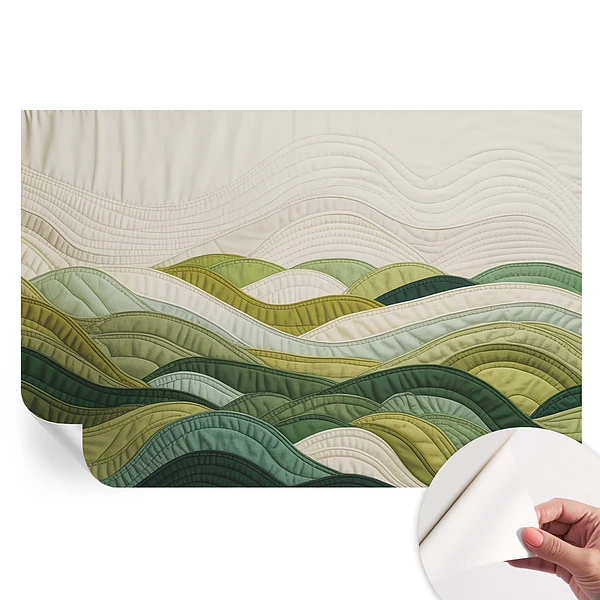 Fototapet autoadeziv din material textil cu peisaj cu dealuri