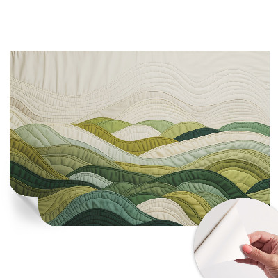 Fototapet autoadeziv din material textil cu peisaj cu dealuri