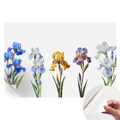 Tapet fotografic autoadeziv cu model de flori de iris