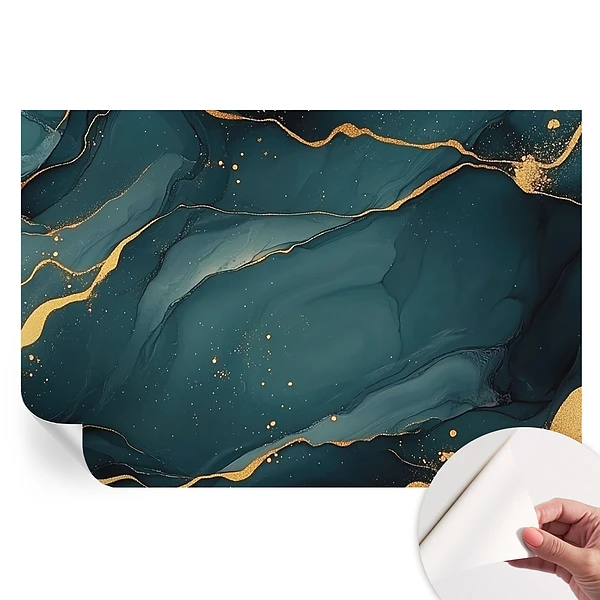 Fototapet modern pentru sufragerie cu model abstract albastru închis