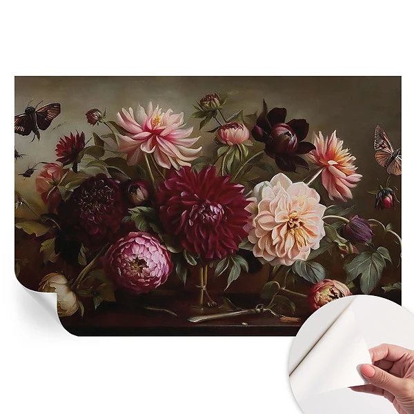 Fototapet modern pentru sufragerie Măreție florală