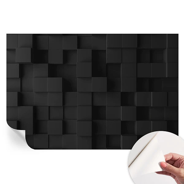Fototapet autoadeziv pentru dormitor cu model de cuburi tridimensionale