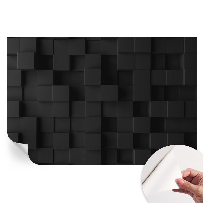 Fototapet autoadeziv pentru dormitor cu model de cuburi tridimensionale