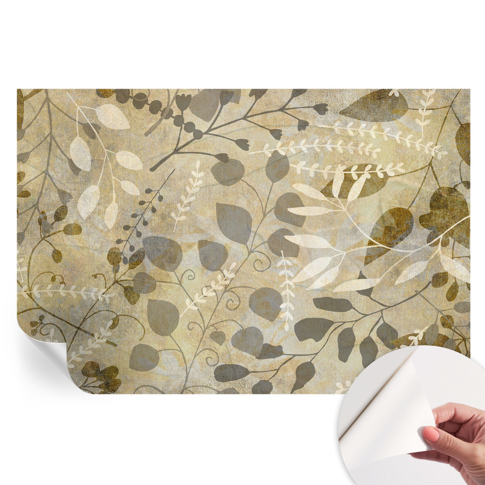 Fototapet autoadeziv pentru dormitor Frunze de crenguță