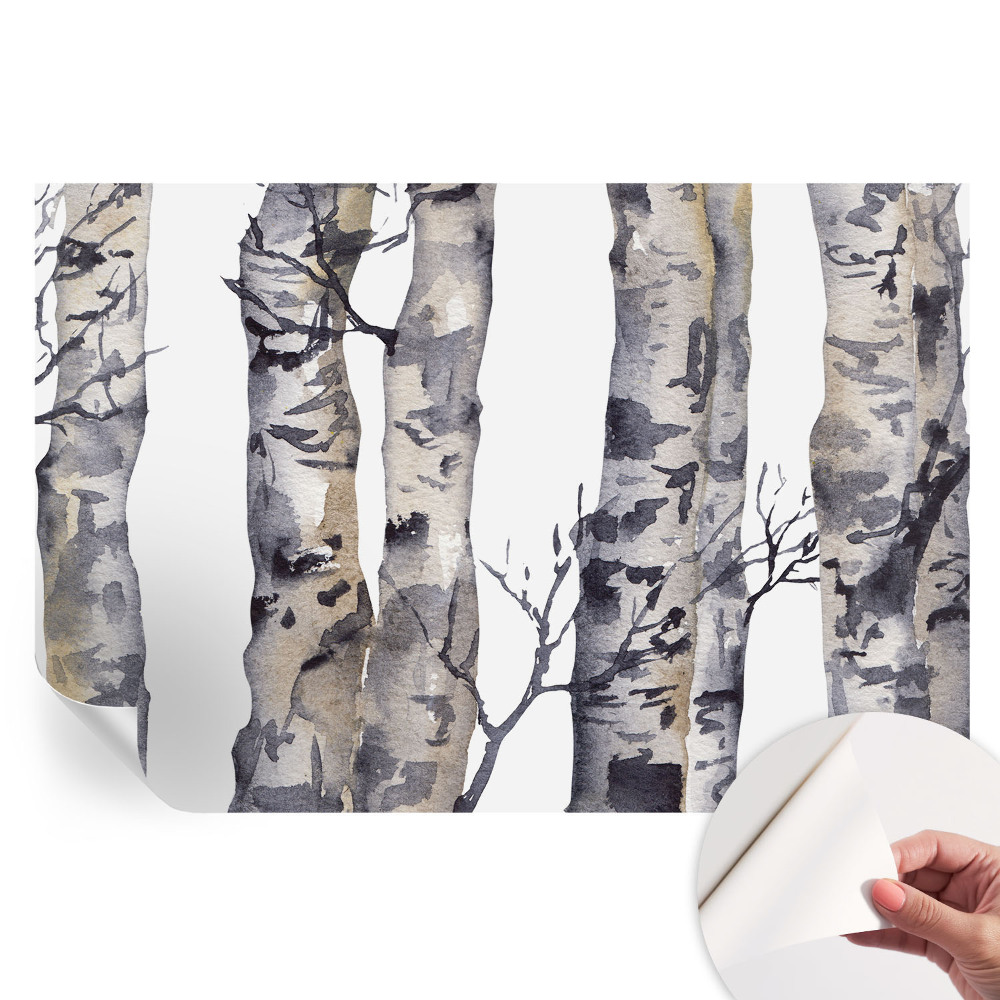 Fototapet modern pentru sufragerie Pădurea de aspeni