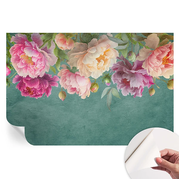 Tapet autoadeziv pentru camera de zi Eleganță florală