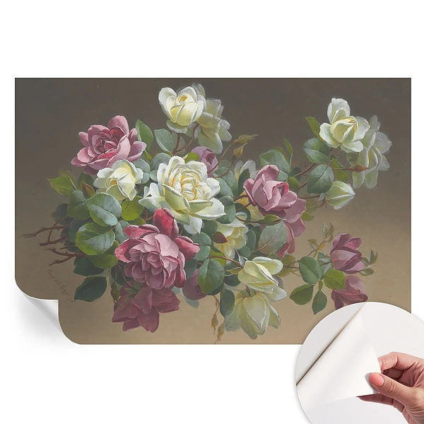Fototapet modern pentru sufragerie cu model floral elegant