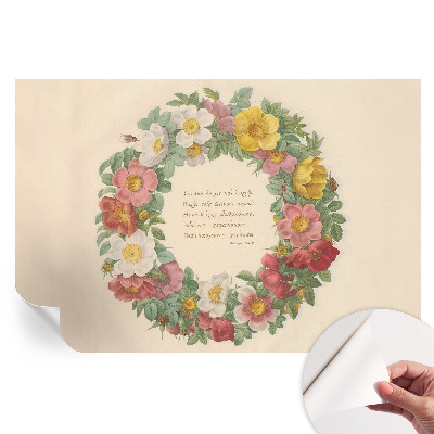 Tapet autoadeziv pentru camera de zi Coroană florală