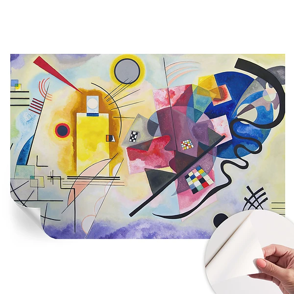 Fototapet autoadeziv pentru dormitor cu model abstract colorat