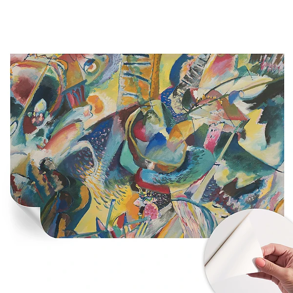 Fototapet modern cu model abstract colorat pentru sufragerie