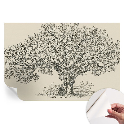 Fototapet autoadeziv pentru dormitor Ilustrație arbore