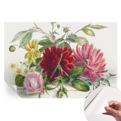 Tapet autoadeziv pentru camera de zi Buchet de flori