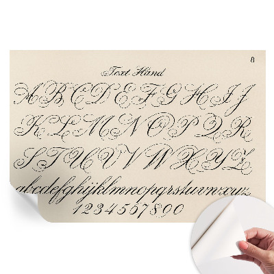 Fototapet modern pentru sufragerie cu model de scriere caligrafică